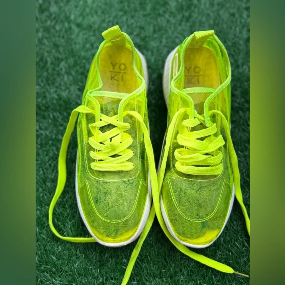 Yoki Women’s‎ Green Athletic Sneakers Breathable Mesh Design Size 10